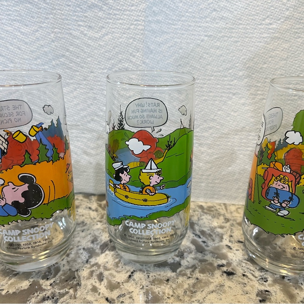 McDonald's Camp Snoopy Collection Glasses - Multicolor
